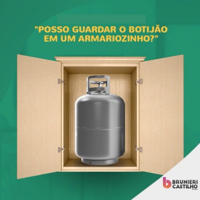 Dica Liquigás – Não deixe seu botijão de gás em local abafado, isso pode ocasionar acidentes.