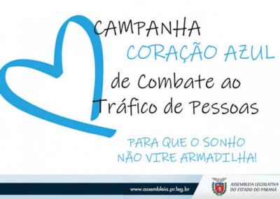 CAMPANHA CORAÇÃO AZUL FAZ ALERTA SOBRE O TRÁFICO DE PESSOAS