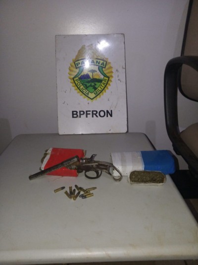 BPFRON APREENDE ARMA E DROGA DURANTE ABORDAGEM EM MARECHAL CÂNDIDO RONDON