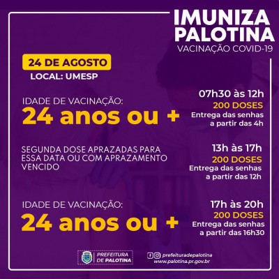 COVID-19 - Palotinenses a partir dos 24 anos serão vacinados nesta terça-feira
