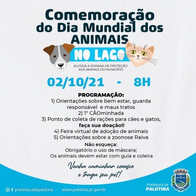 Convite Especial em Comemoração ao Dia Mundial dos Animais 