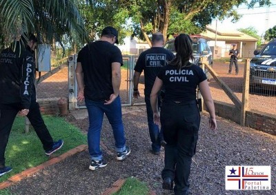 Policiais Civis de Palotina e MS prendem suspeito de dar apoio a atiradores em assassinado no MS