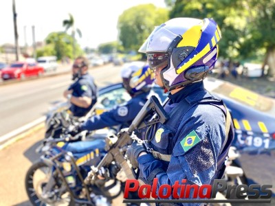 Polícia Rodoviária Federal (PRF) Operação de Motopoliciamento da PRF na Ponte Internacional da Amizade 