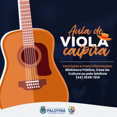 Departamento de Culta de Palotina abre inscrições para aulas de viola caipira