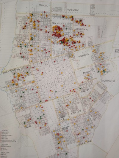 PALOTINA- Mapa com números confirmados de dengue preocupa o setor de saúde 