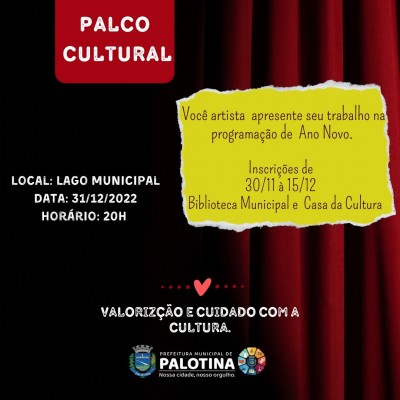 Palco Cultural vai valorizar artistas locais de Palotina