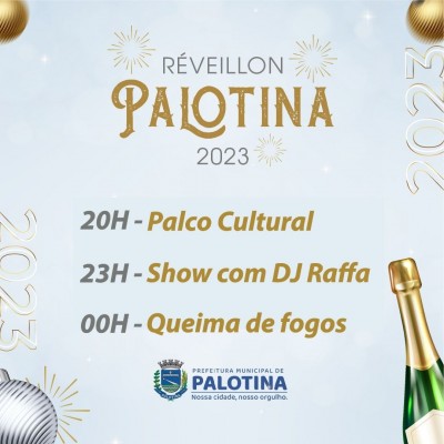 RÉVEILLON EM PALOTINA-  Virada do ano terá Palco Cultural, DJ e queima de fogos no Lago