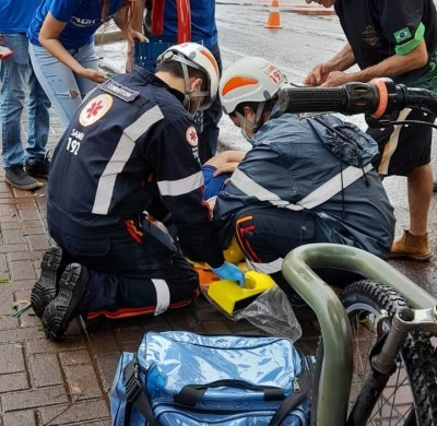 Motociclista fica ferido em acidente de trânsito no centro de Palotina  