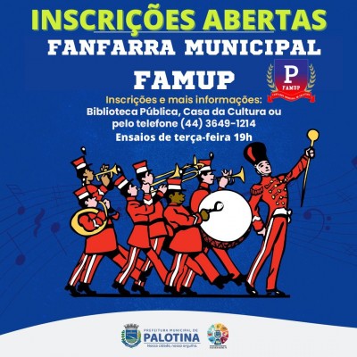 Palotina abre inscrições para Fanfarra Municipal