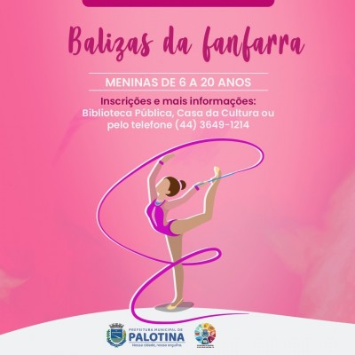 PALOTINA- Cultura abre inscrição para Baliza da Fanfarra Municipal