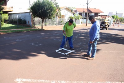 Palotina realiza sinalização para ensaios da Fanfarra Municipal na Rua Dom Pedro I