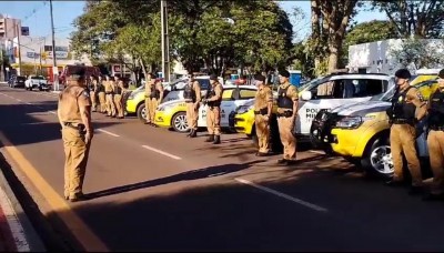 PM de Palotina homenageia policial militar morto em combate em Santa Helena  