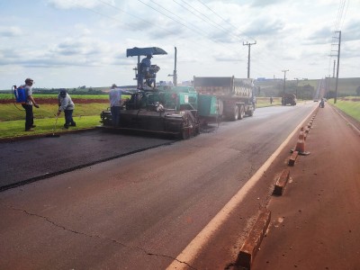 Obras de recapeamento na Avenida Oriosvaldo Bittencourt, em Palotina, estão na reta final