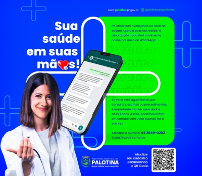 Secretaria de Saúde de Palotina cria Assistente Virtual para agilizar atualização cadastral dos usuários do SUS