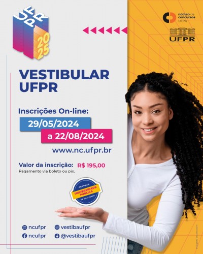 UFPR abre inscrições para o Vestibular 2025, com 5.278 vagas em 124 cursos