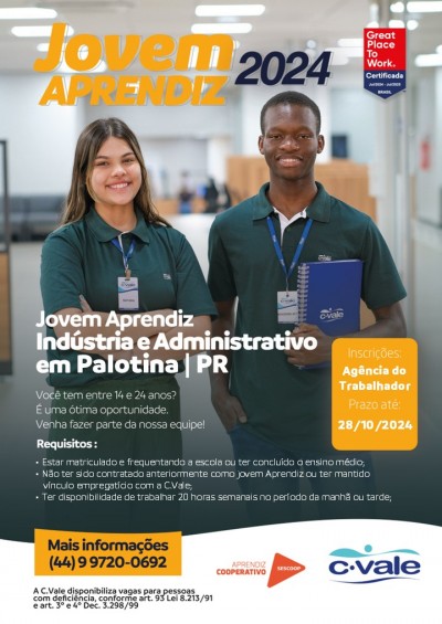 Inscrições abertas para o Jovem Aprendiz