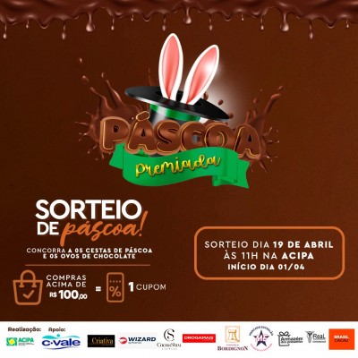 Campanha Páscoa Premiada vai sortear cestas e ovos de Páscoa