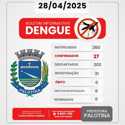 Setor de Endemias alerta para aumento dos casos de dengue em Palotina e reforça medidas preventivas