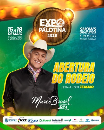 Abertura do Rodeio será com renomado locutor Marco Brasil 