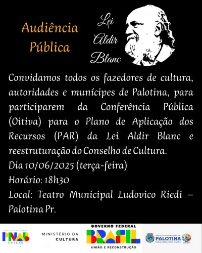 Palotina realiza Audiência Pública sobre a Lei Aldir Blanc