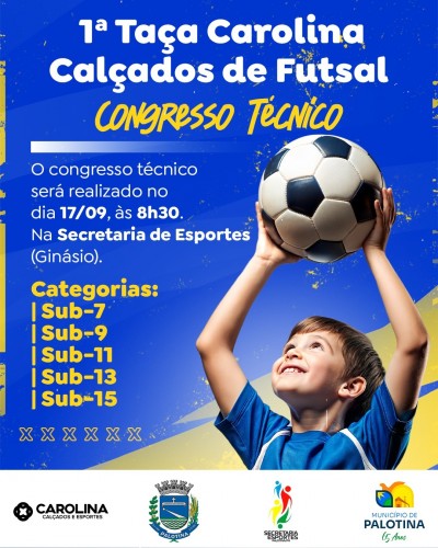 Palotina realiza congresso técnico da 1ª Taça Carolina Calçados de Futsal