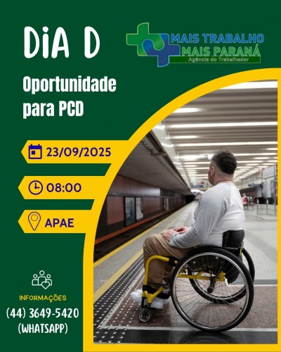 Agência do Trabalhador de Palotina promove Dia D de inclusão para Pessoas com Deficiência