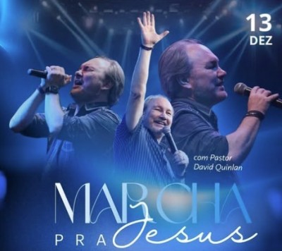 Marcha para Jesus acontece no próximo sábado com pastor e cantor David Quinlan