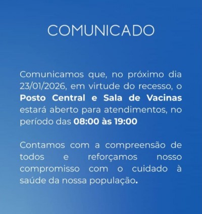 Prefeitura informa funcionamento dos serviços municipais nesta sexta-feira