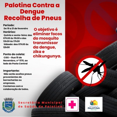 Palotina vai recolher pneus para combater a dengue