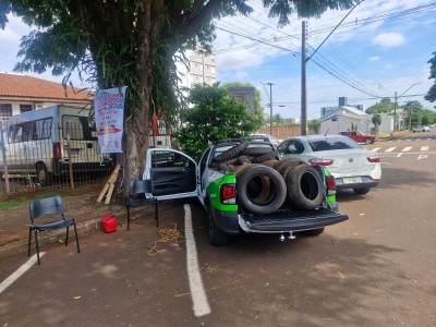 Secretaria de Saúde de Palotina conclui campanha de recolhimento de pneus com resultados positivos