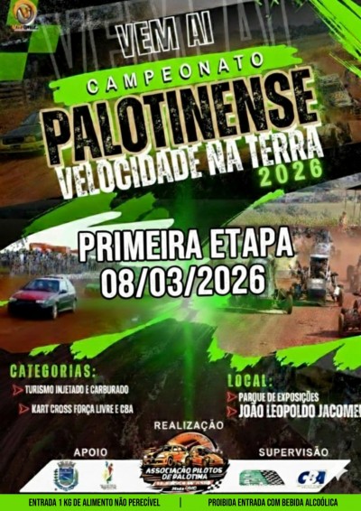 Campeonato Palotinense de Velocidade na Terra 2026 terá primeira etapa neste domingo 