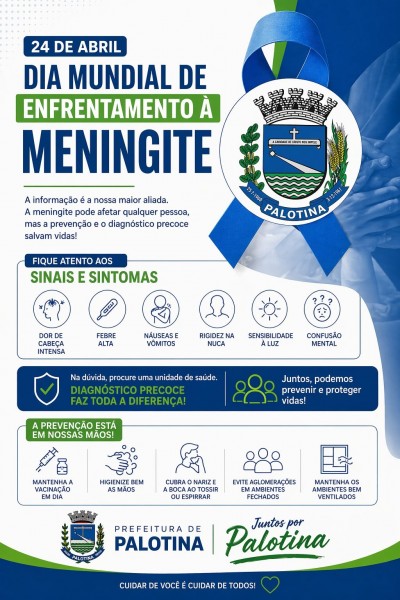 Dia Mundial de Enfrentamento à Meningite reforça importância da prevenção e vacinação em Palotina 