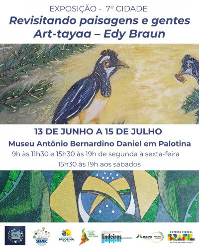 Museu de Palotina recebe exposição “Revisitando Paisagens e Gentes”, da artista Edy Braun