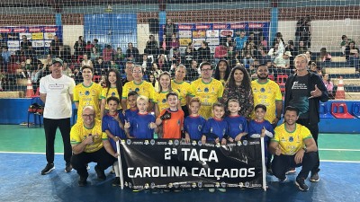 Uma grande festa marca a abertura da 2ª Taça Carolina Calçados de Futsal Menores 2026
