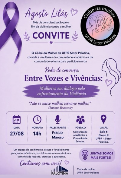 UFPR Palotina promove roda de conversa sobre enfrentamento à violência contra a mulher