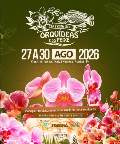 26ª Festa das Orquídeas e do Peixe começa nesta quinta-feira em Maripá