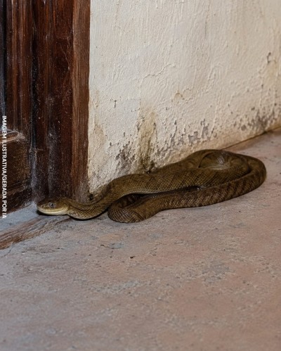 Cobra é capturada dentro de residência e solta em local adequado em Palotina