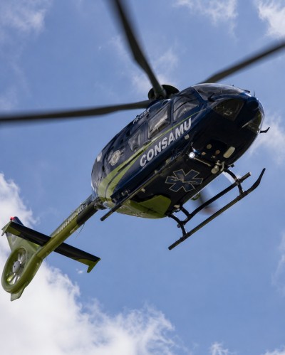 Homem de 77 anos é transferido de Palotina para Cascavel em helicóptero aeromédico