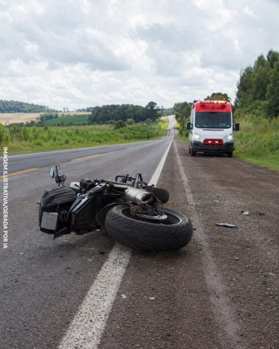 Motociclista fica gravemente ferido após colisão com carro na PR-180