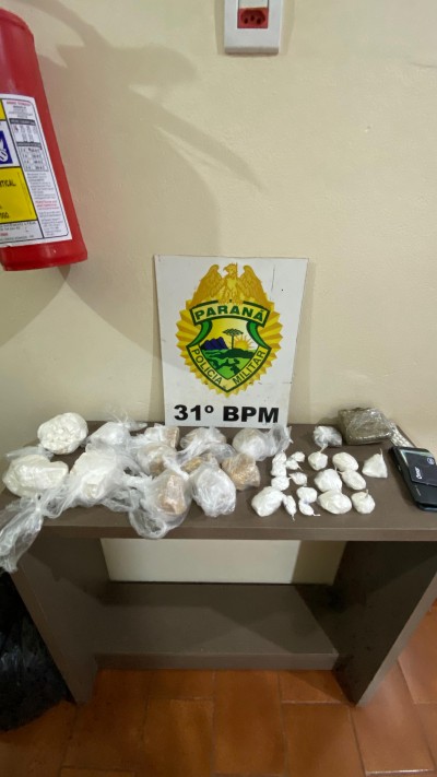 PM apreende grande quantidade de drogas no bairro São Mateus, em Palotina