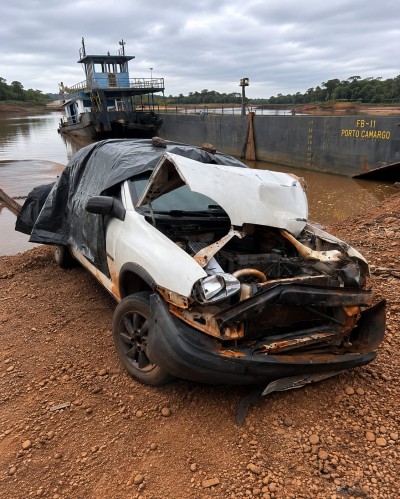 PRF confirma morte após Corsa cair no Rio Piquiri durante a madrugada