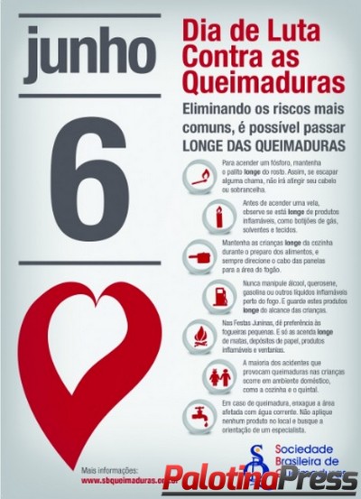 6 de junho – Dia de luta contra as queimaduras