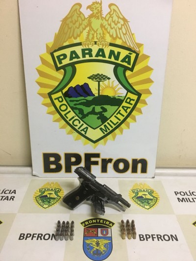 BPFRON APREENDE INDIVÍDUO COM ARMA, MUNIÇÕES E CONTRABANDO EM GUAÍRA – PR