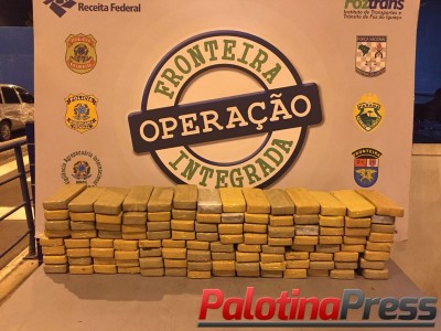 BPFron, Força Nacional e Receita Federal apreendem entorpecente na Ponte Internacional da Amizade