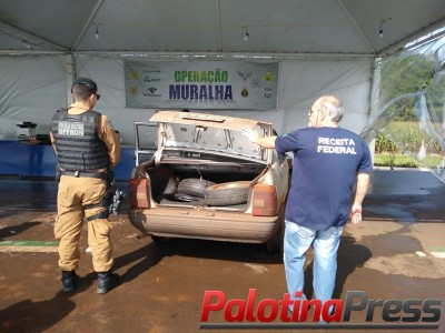 BPFron e Receita Federal apreendem veículos carregados com contrabando durante Operação Muralha