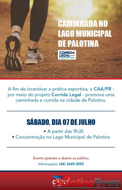 Prática esportiva - Projeto Corrida Legal acontece sábado em Palotina