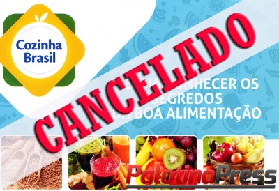 Oficinas do Cozinha Brasil são canceladas