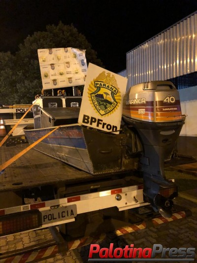 BPFRON/COBRA APREENDE APROXIMADAMENTE R$ 70 MIL EM CONTRABANDO NA CIDADE DE MERCEDES-PR