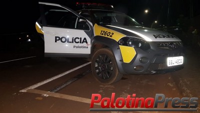 Palotina - Durante tentativa de abordagem indivíduo reage atira contra PMs e acaba baleado.