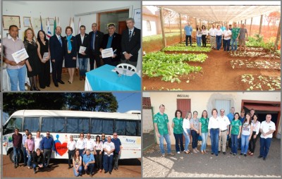 Durante a visita da Governadora de Rotary para o distrito 4640, Sonia Taube Linero, novos membros são empossados 